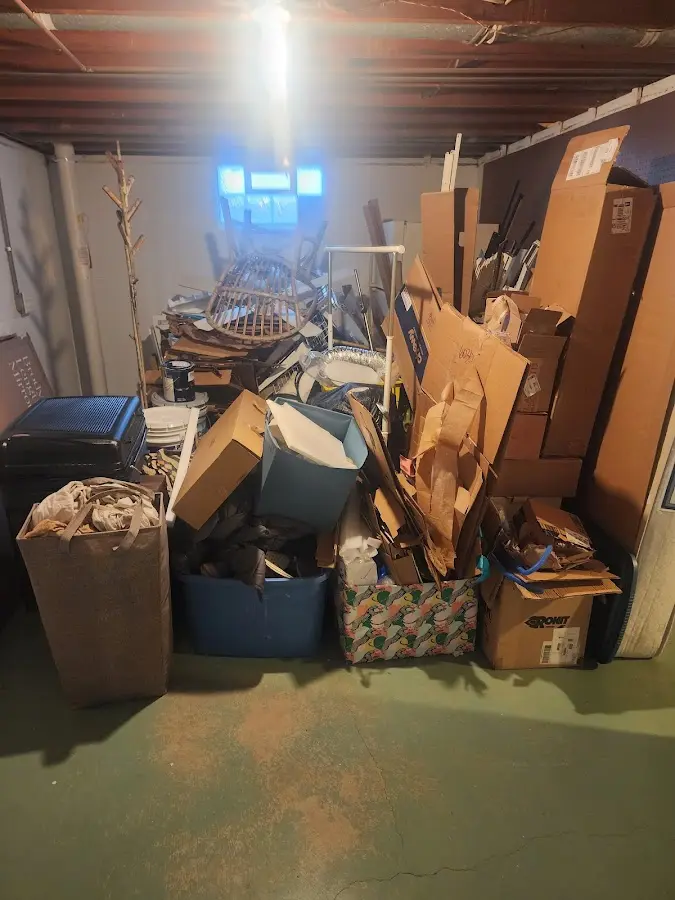 Roll-off dumpster container at job site for Construction Dumpster Rental in Fairview